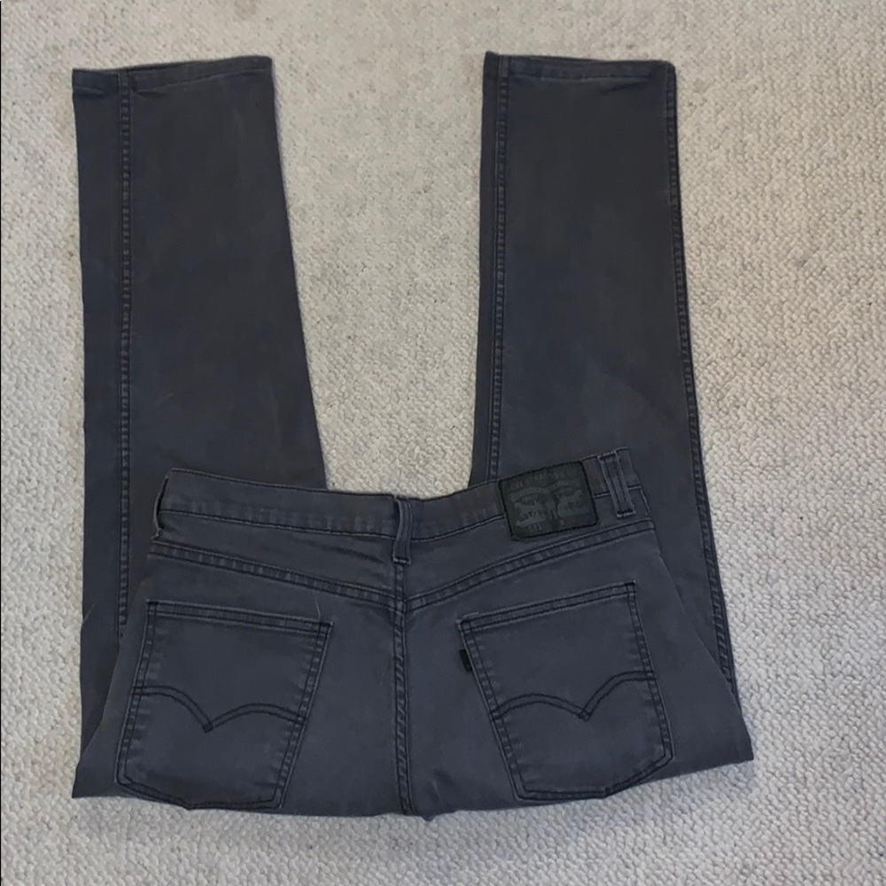 Mens Levi’ Jeans Cut # 511 Light Charcoal.
